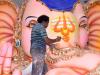 Final touches to Lord Ganesh idols
