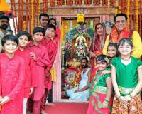 Bollywood actor Govinda along with his wife Sunita visited Sri Bhagyalakshmi Temple