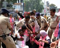 BRS Stages Protests Across Telangana Against MLC Kavithas Arrest