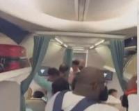 Oman Air flight from Hyderabad airport canceled after an 8-hour delay.