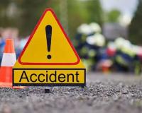 Speeding BMW slams into traffic booth in Hyderabad’s Jubilee Hills.