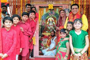 Bollywood actor Govinda along with his wife Sunita visited Sri Bhagyalakshmi Temple