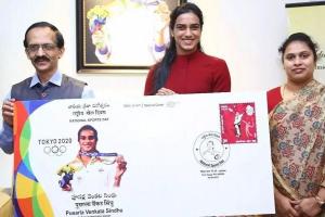 Special postal cover released on shuttler Sindhu