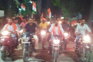 BJP'S Sangappa celebrated  resounding victory of India 
